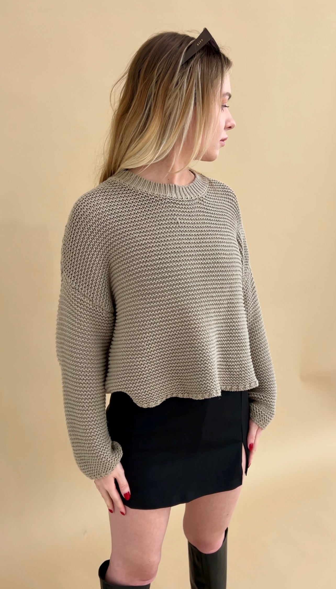 the Taupe Sweater - Shop Fitted Boutique