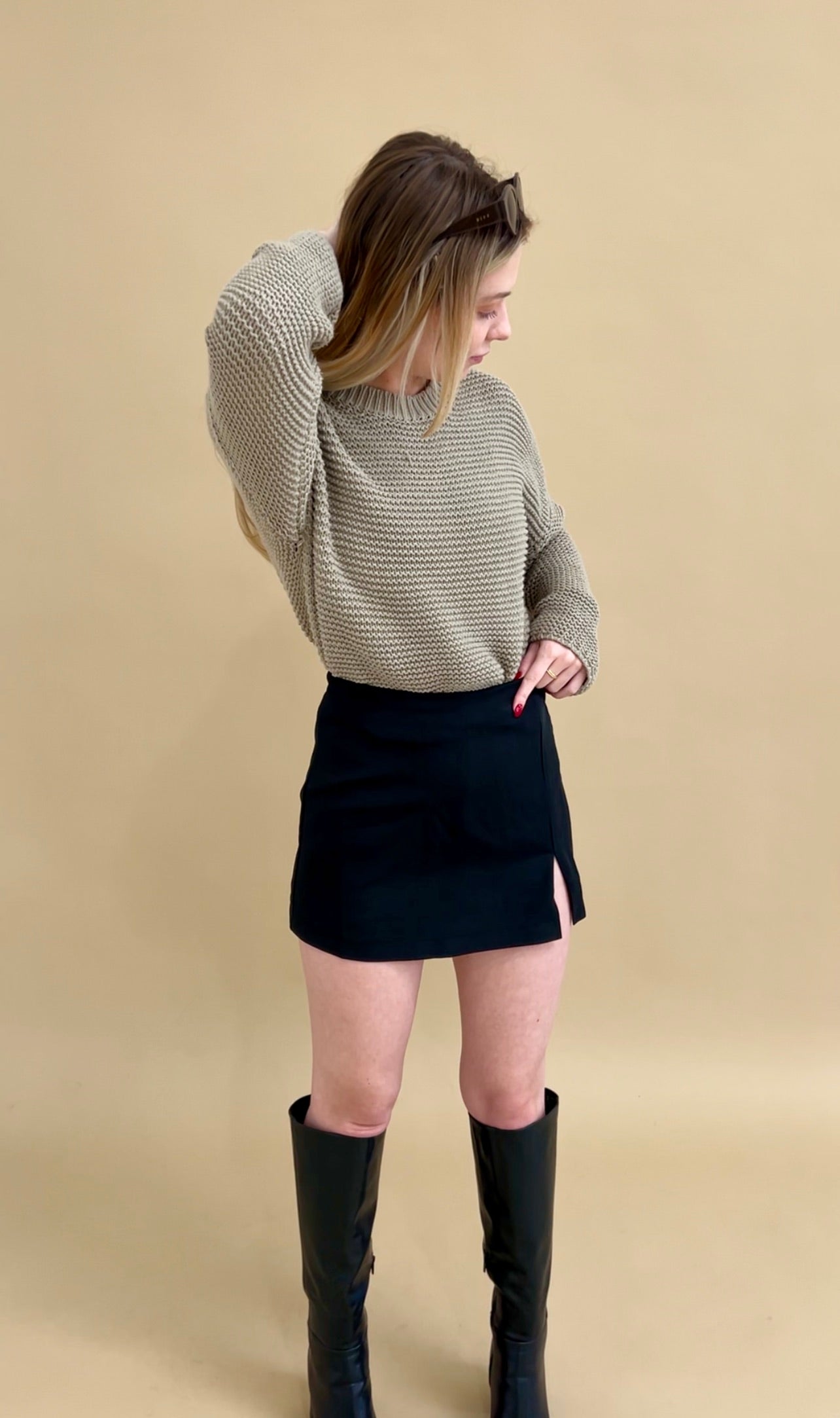 the Taupe Sweater - Shop Fitted Boutique