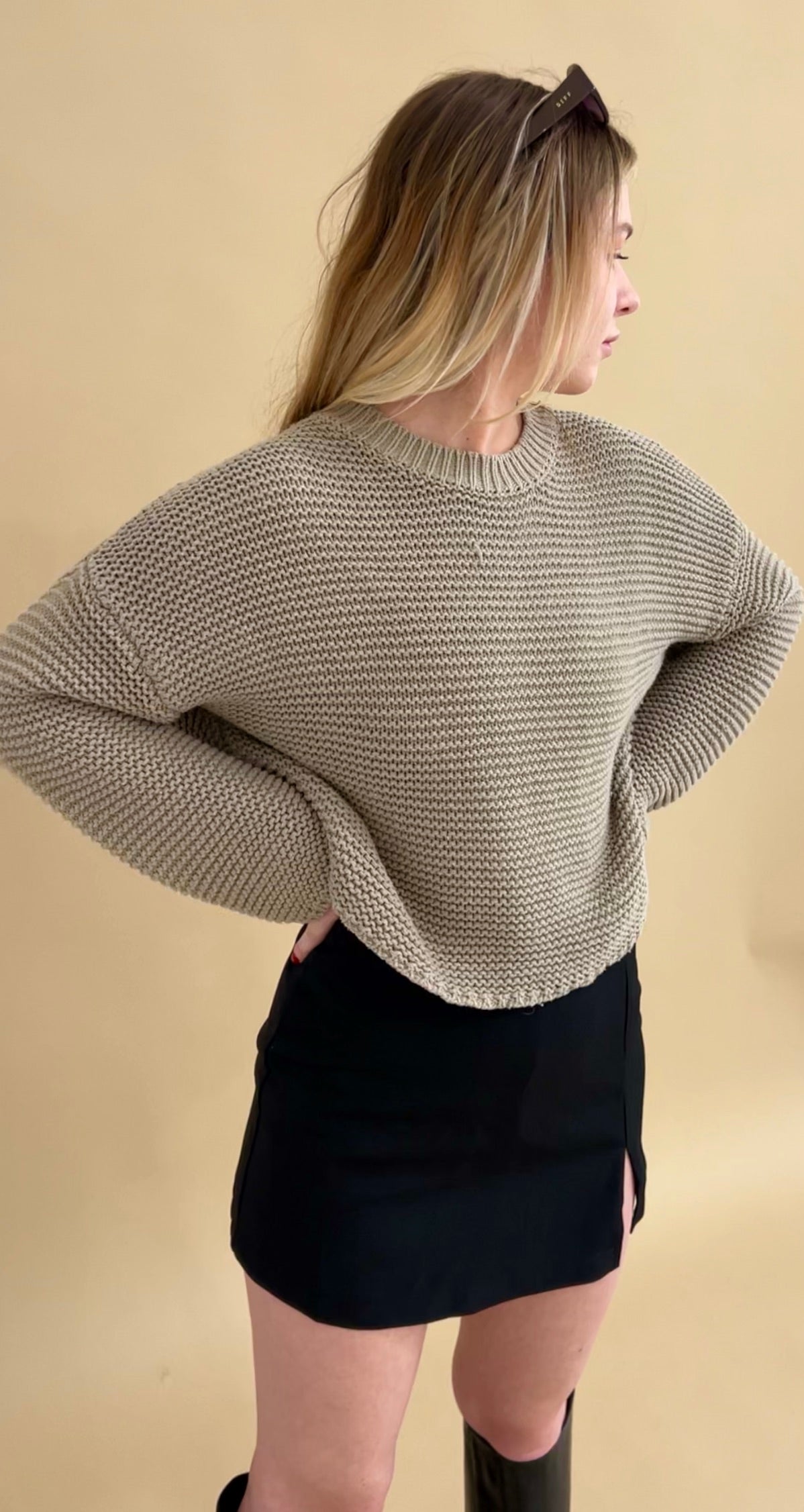 the Taupe Sweater - Shop Fitted Boutique